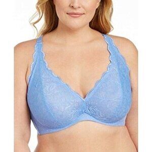 INC International Concept Women's Lace Halter Back Bralette Yacht Blue Sz 3X-NWT
